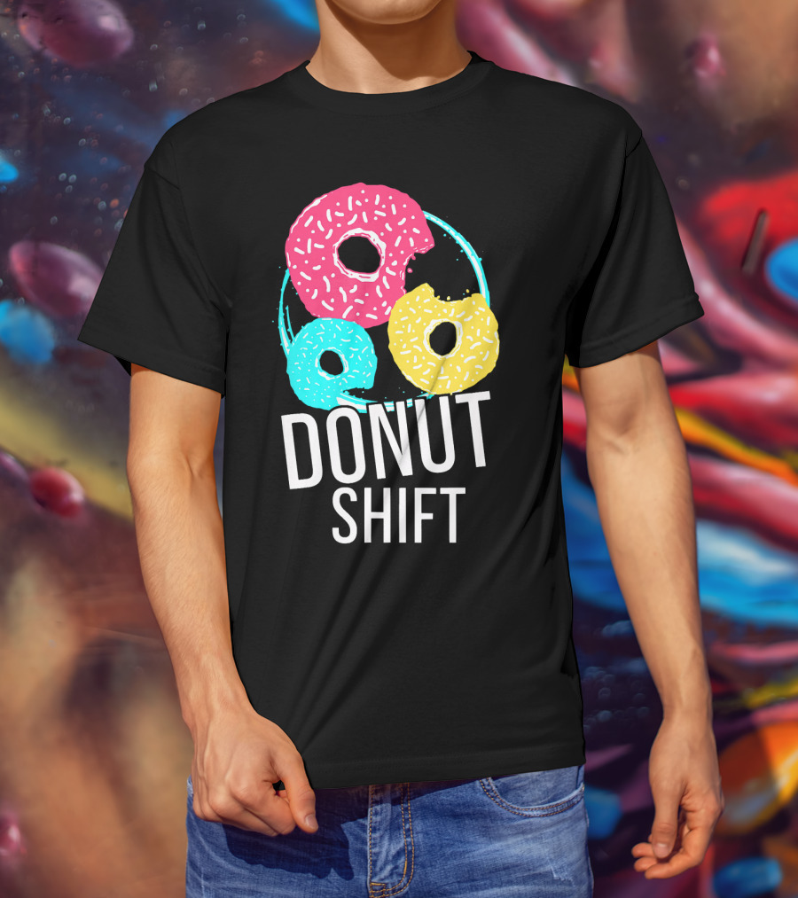 Donut Shift MTTF Associates Doughnut Vibrant Trio T-Shirt