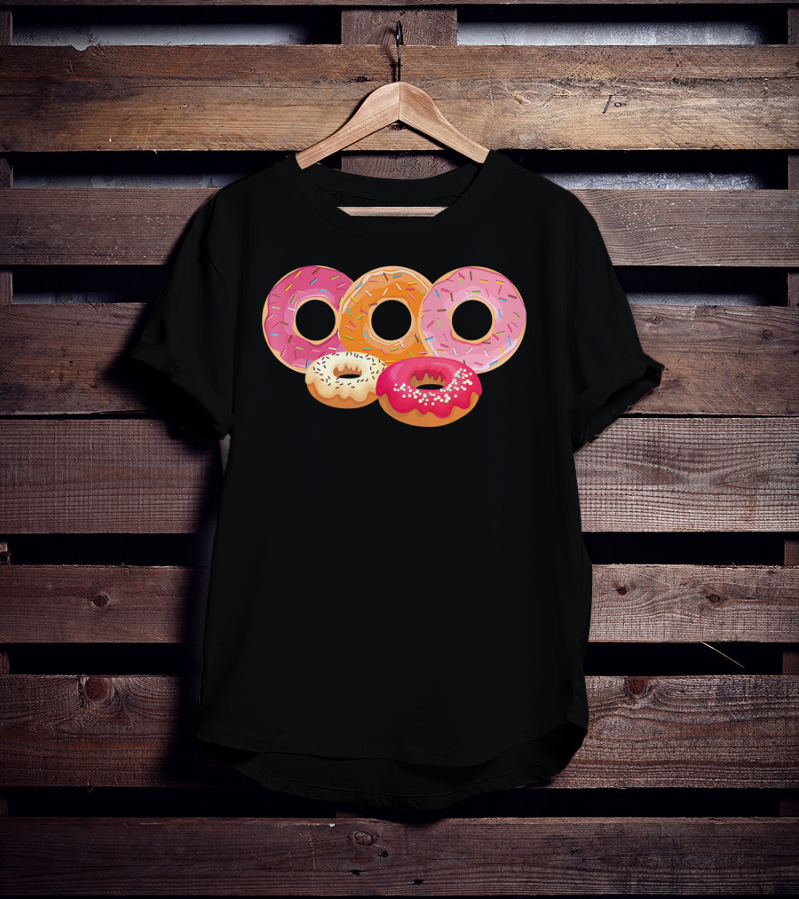 Donut Lover Dad Happy Doughnut Colorful Sprinkled Treats T-Shirt