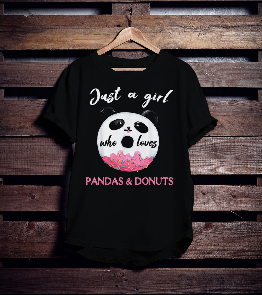 Just A Girl Who Loves Pandas And Donuts T-Shirt