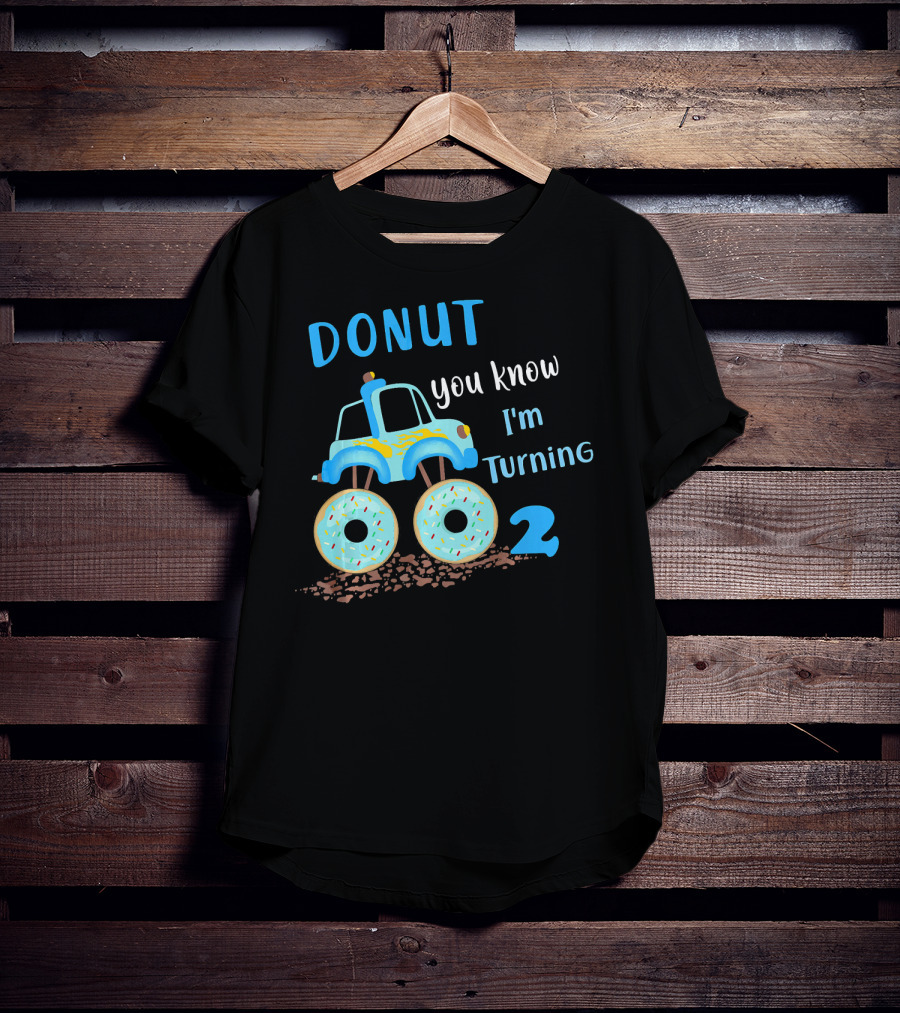Donut You Know I'm Turning 2 Donut Funny 2nd Birthday T-Shirt