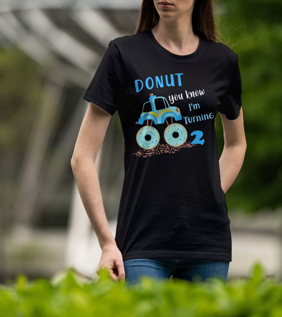 Donut You Know I'm Turning 2 Donut Funny 2nd Birthday T-Shirt