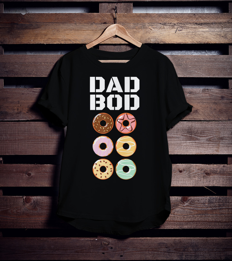 Dad Bod Donut Six Pack Abs Funny Mens T-Shirt
