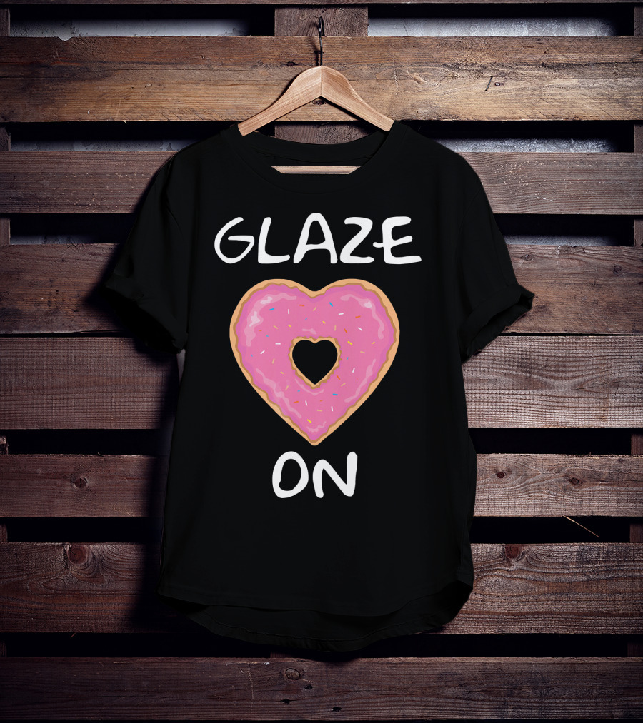 Bakers Dozen Glaze On Donut Heart T-Shirt