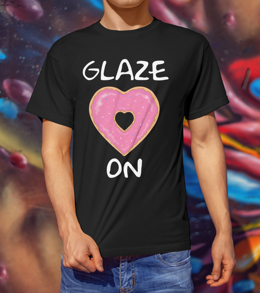 Bakers Dozen Glaze On Donut Heart T-Shirt