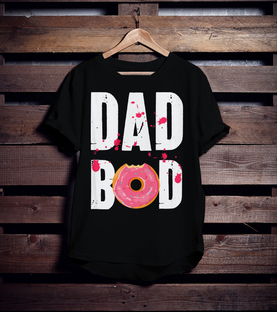 Dad Bod Donut Pink Sprinkle Humor T-Shirt