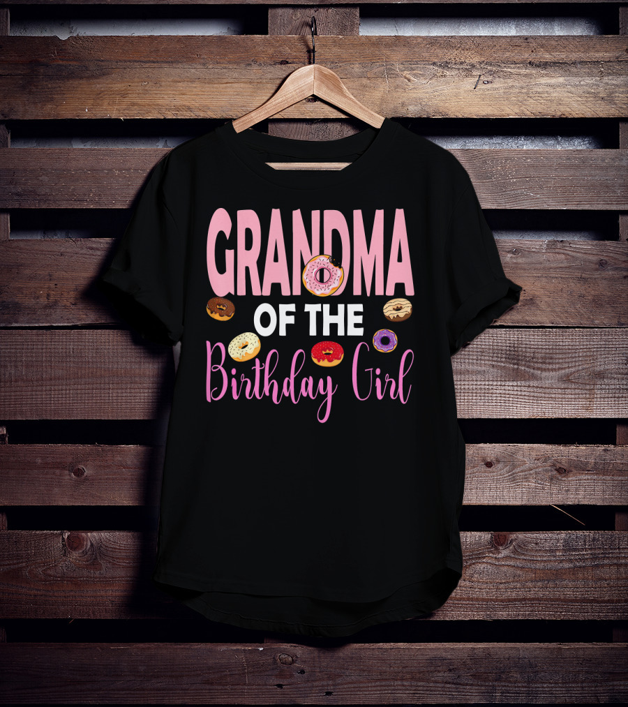 Grandma Of The Birthday Girl Donut Theme T-Shirt