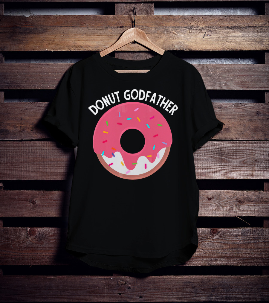 Donut Godfather Sprinkles Pink Donut T-Shirt