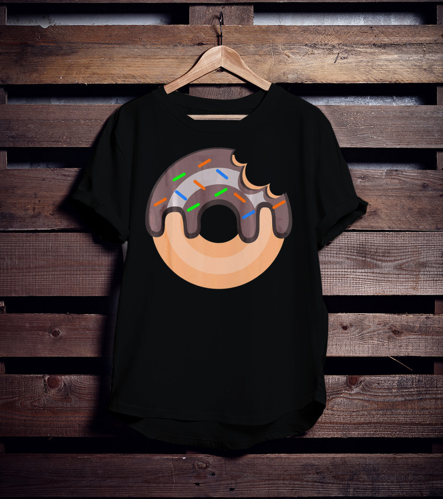 Donut Lover Favorite Food Chocolate Sprinkles Bite T-Shirt