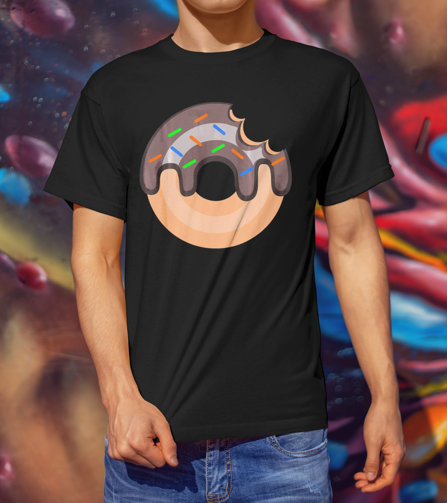 Donut Lover Favorite Food Chocolate Sprinkles Bite T-Shirt