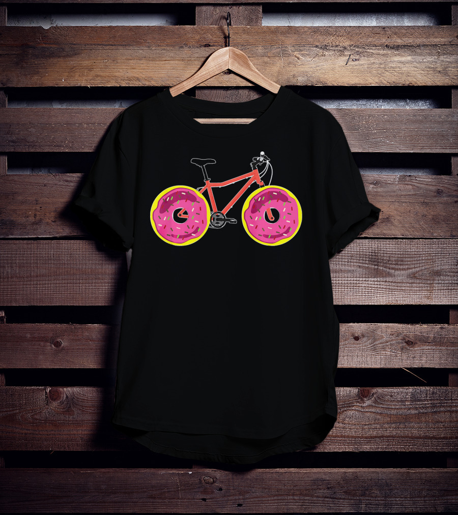 Donut Bicycle Mountain Bike Cycling Humor T-Shirt