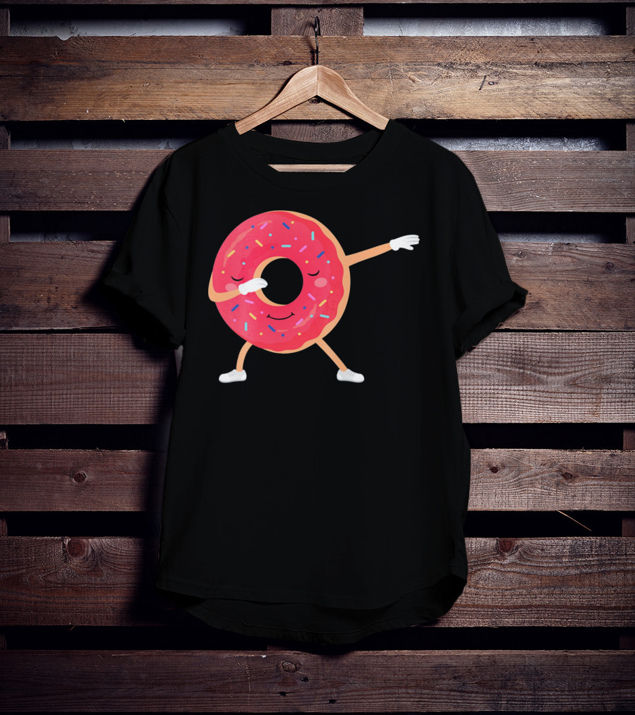 Dabbing Donut Sprinkles Funny Dance T-Shirt