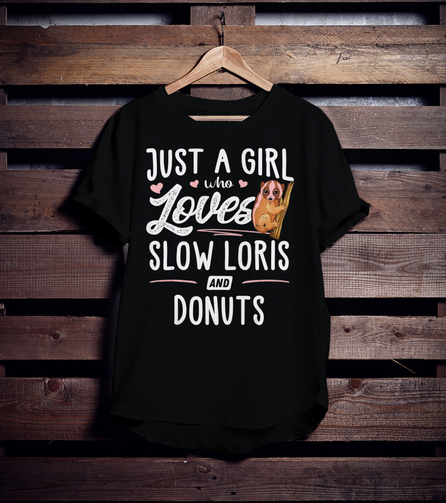 Just A Girl Who Loves Slow Loris And Donuts T-Shirt