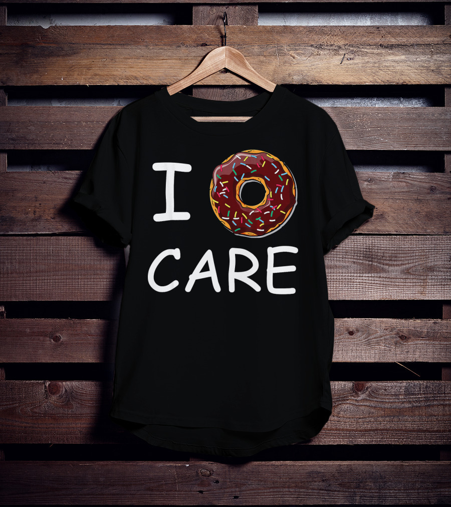 I Donut Care Sprinkles Donut Print T-Shirt