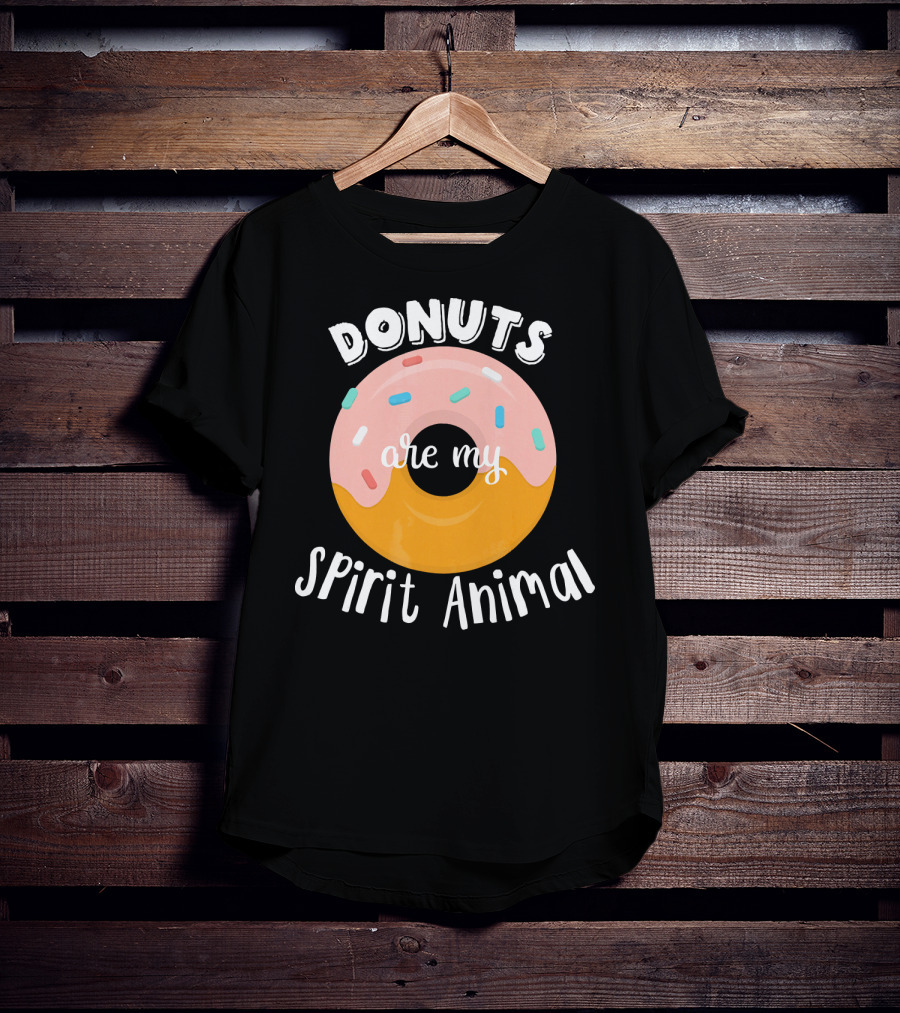 Donuts Are My Spirit Animal Funny Donut Sprinkles T-Shirt