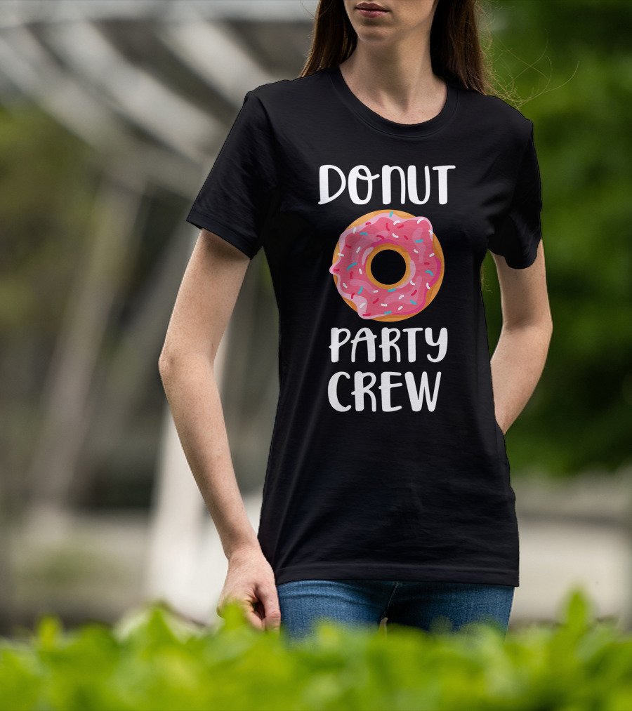 Donut Party Crew Longsleeve Donut Sprinkle T-Shirt
