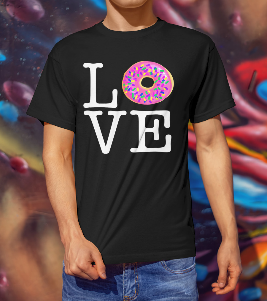 LOVE Donut Pink Sprinkles T-Shirt