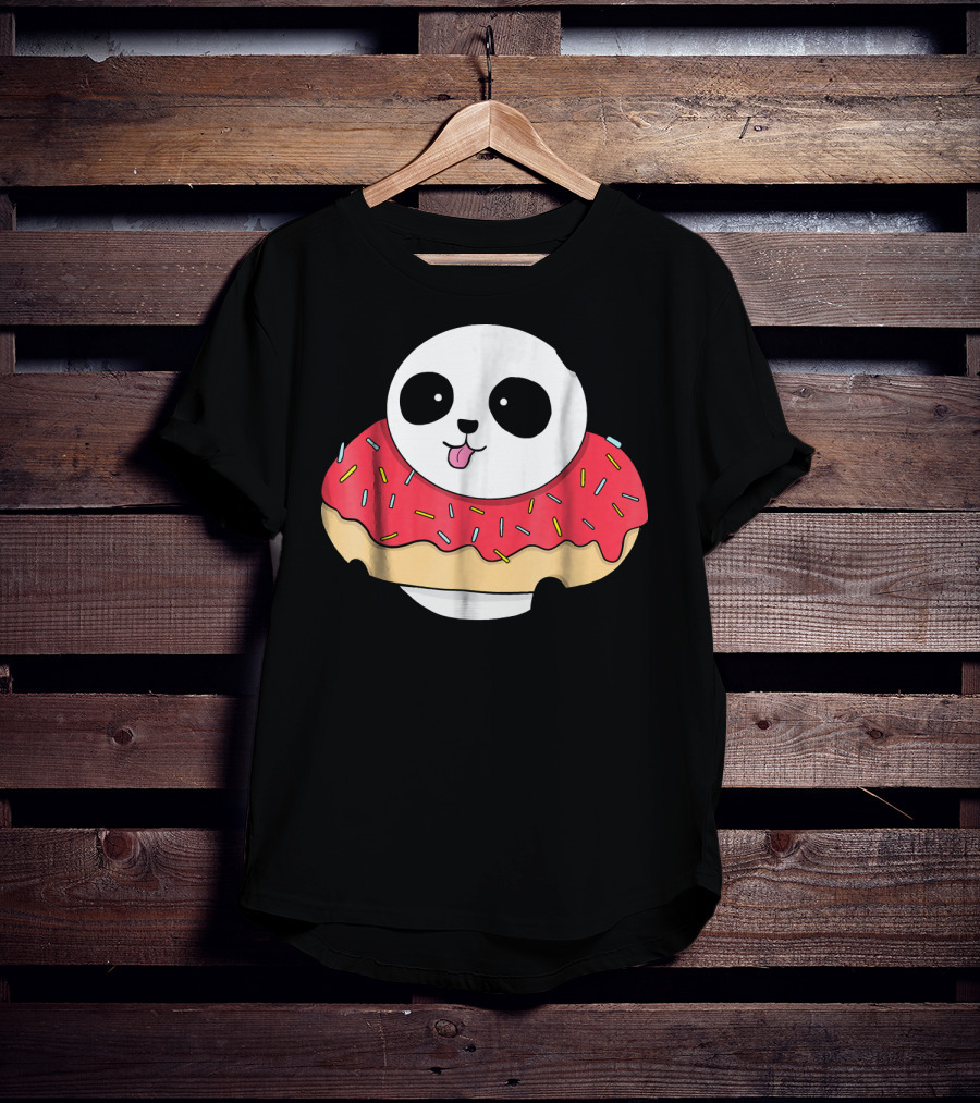 Cute Baby Panda With Sprinkled Donut Squish T-Shirt