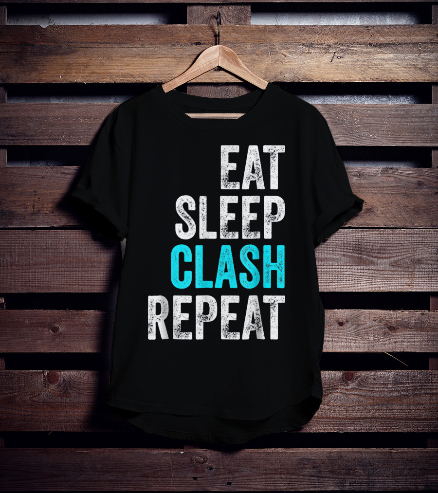 Mens Gaming Clan Eat Sleep Clash Repeat T-Shirt