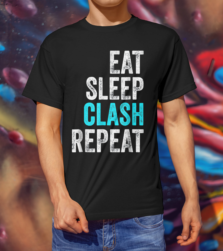 Mens Gaming Clan Eat Sleep Clash Repeat T-Shirt