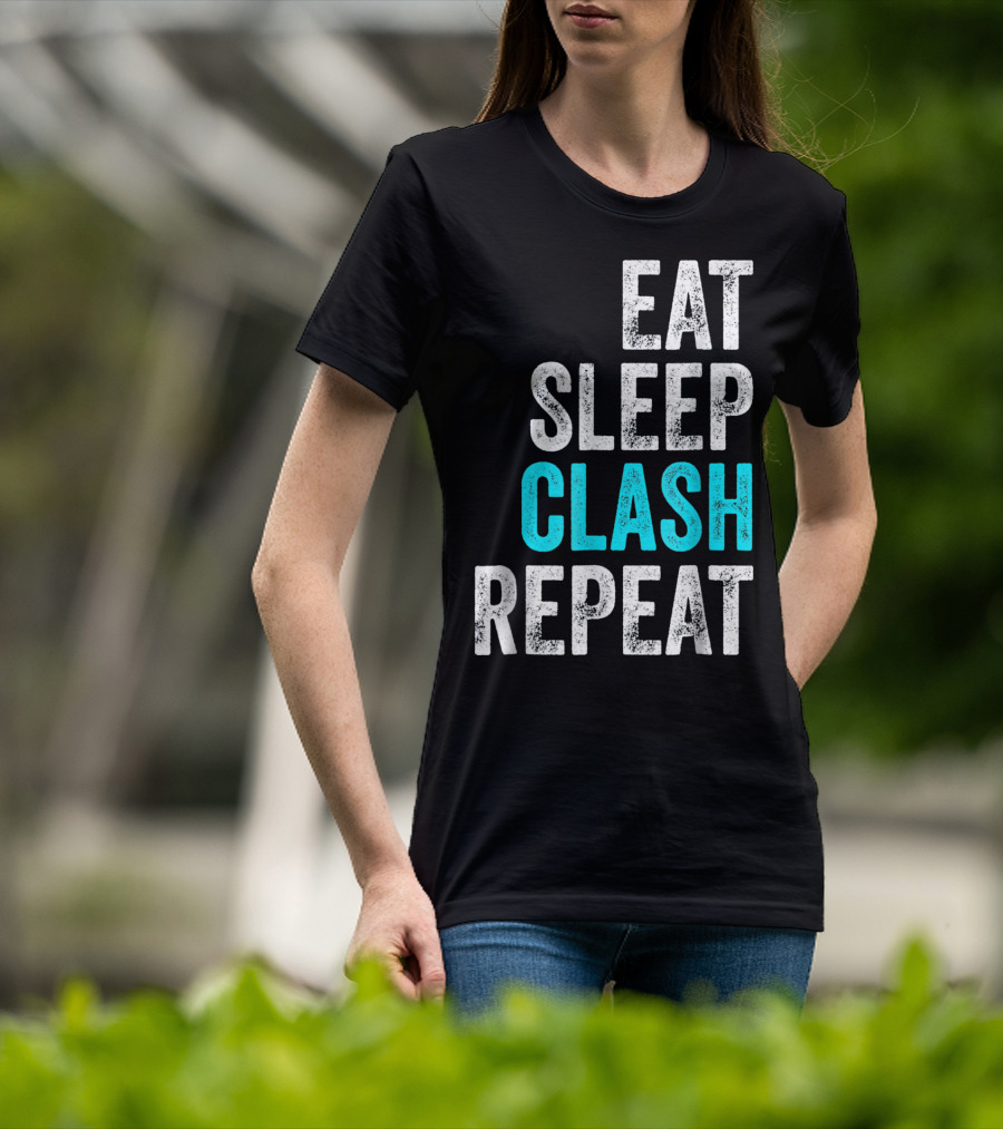 Mens Gaming Clan Eat Sleep Clash Repeat T-Shirt