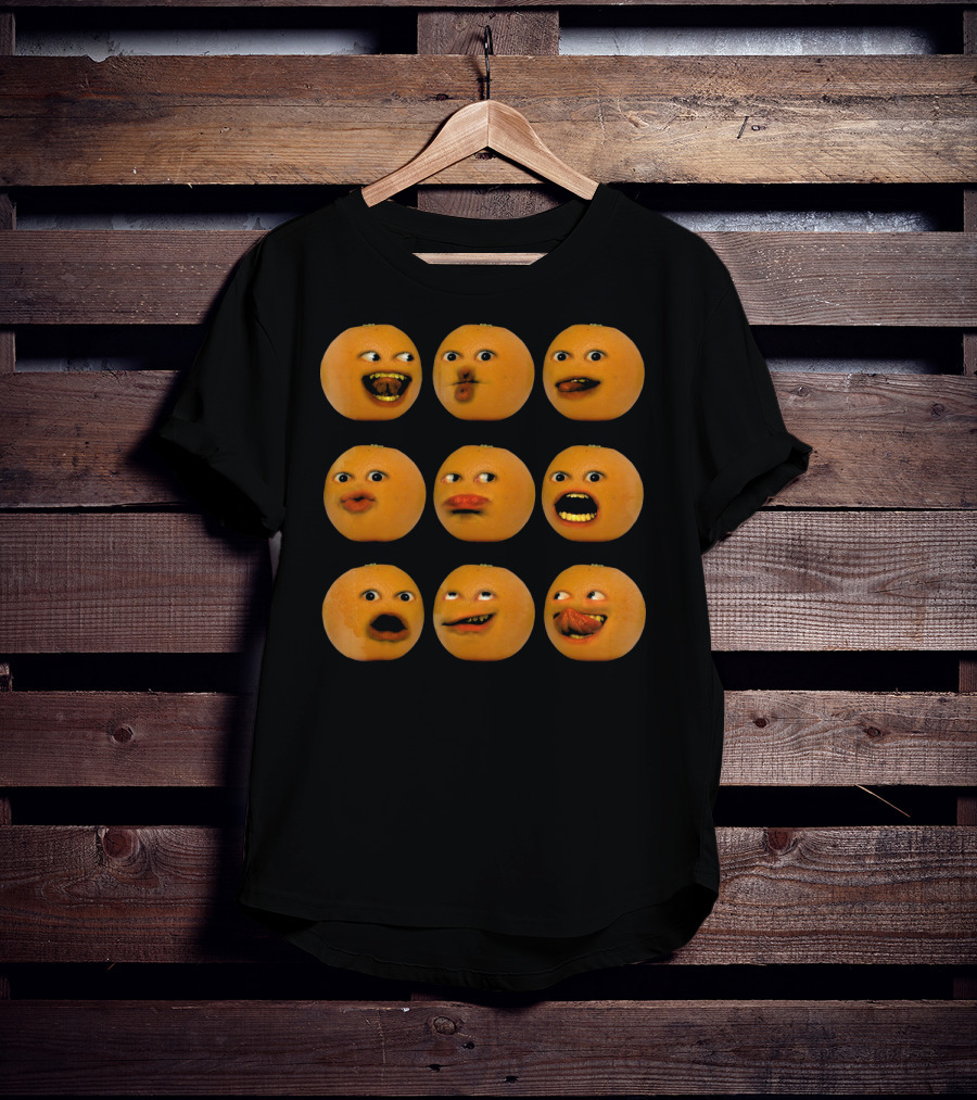 Annoying Orange Funny Faces Emoji T-Shirt