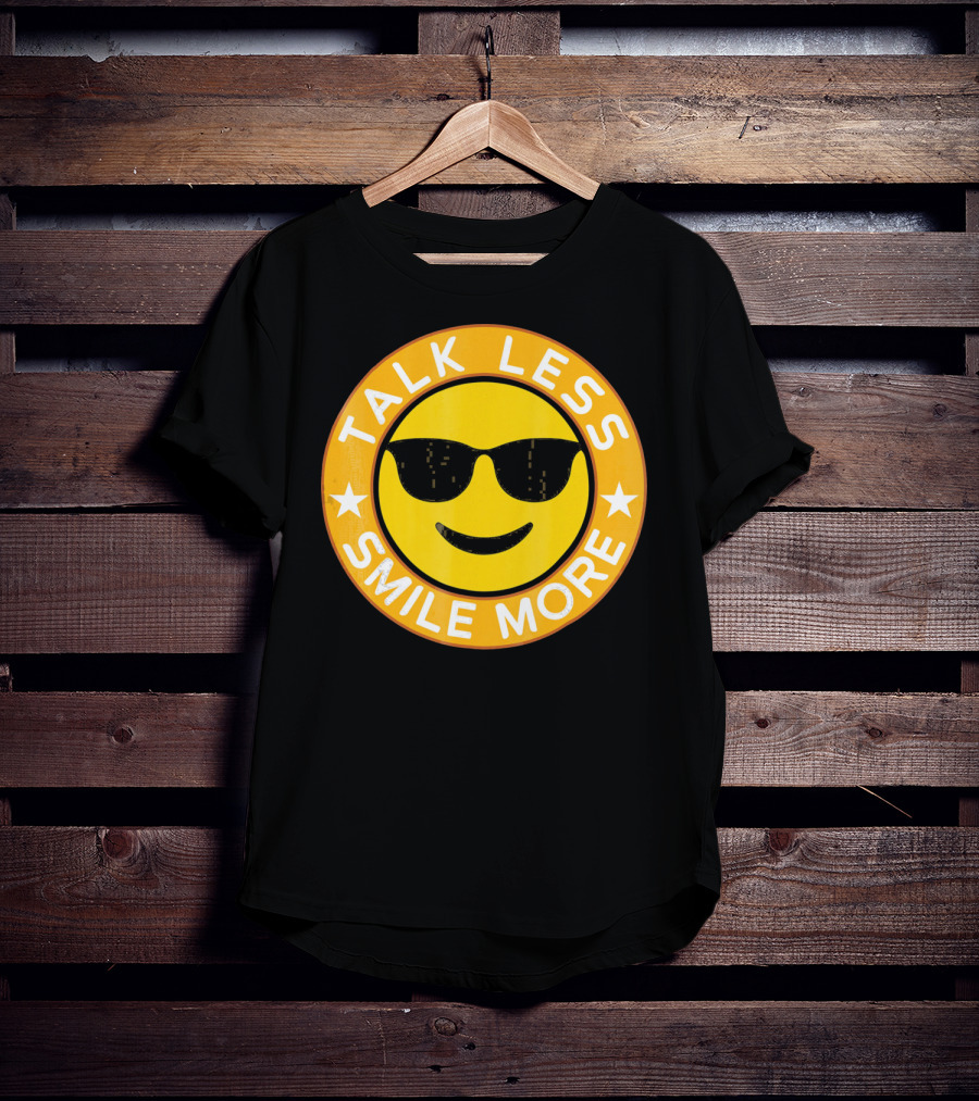 Talk Less Smile More Hamilton Yellow Emo Sunglasses Smile T-Shirt