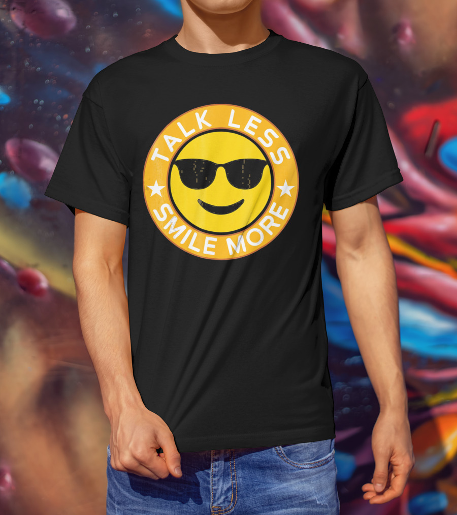 Talk Less Smile More Hamilton Yellow Emo Sunglasses Smile T-Shirt