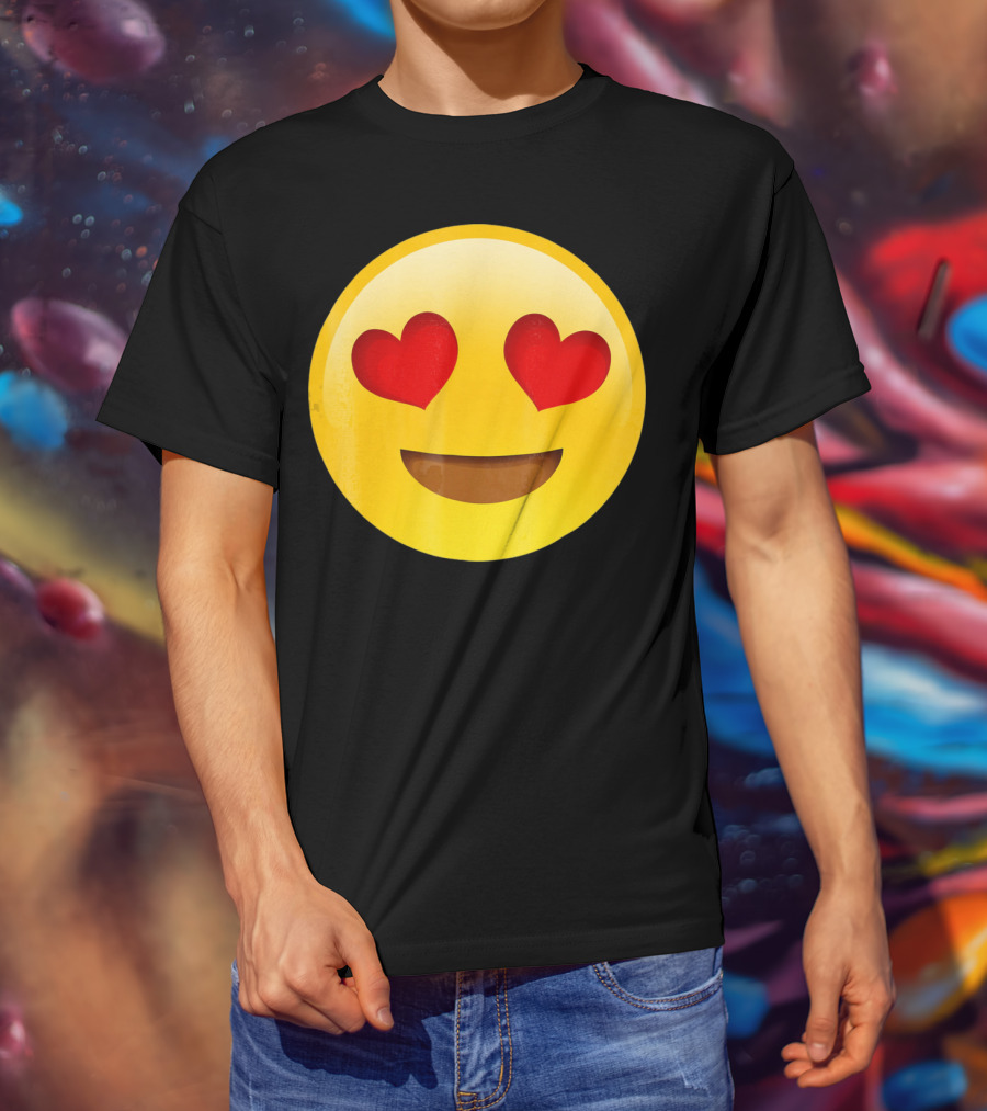 Emoji R Us Heart Eyes Smiley Love T-Shirt