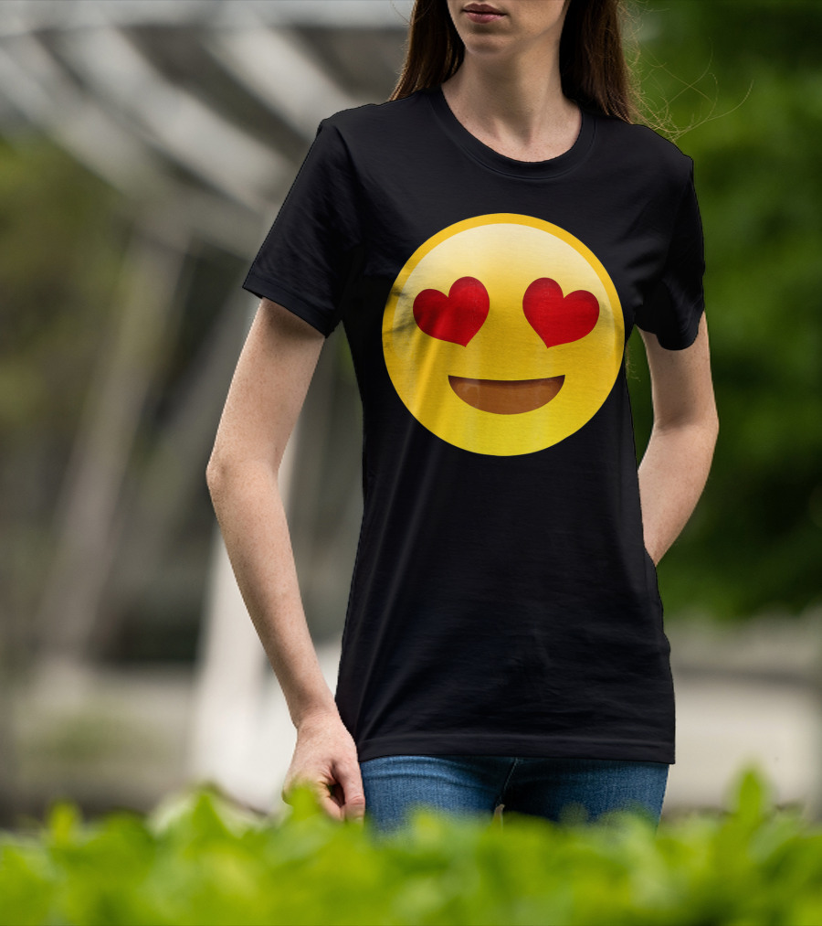 Emoji R Us Heart Eyes Smiley Love T-Shirt