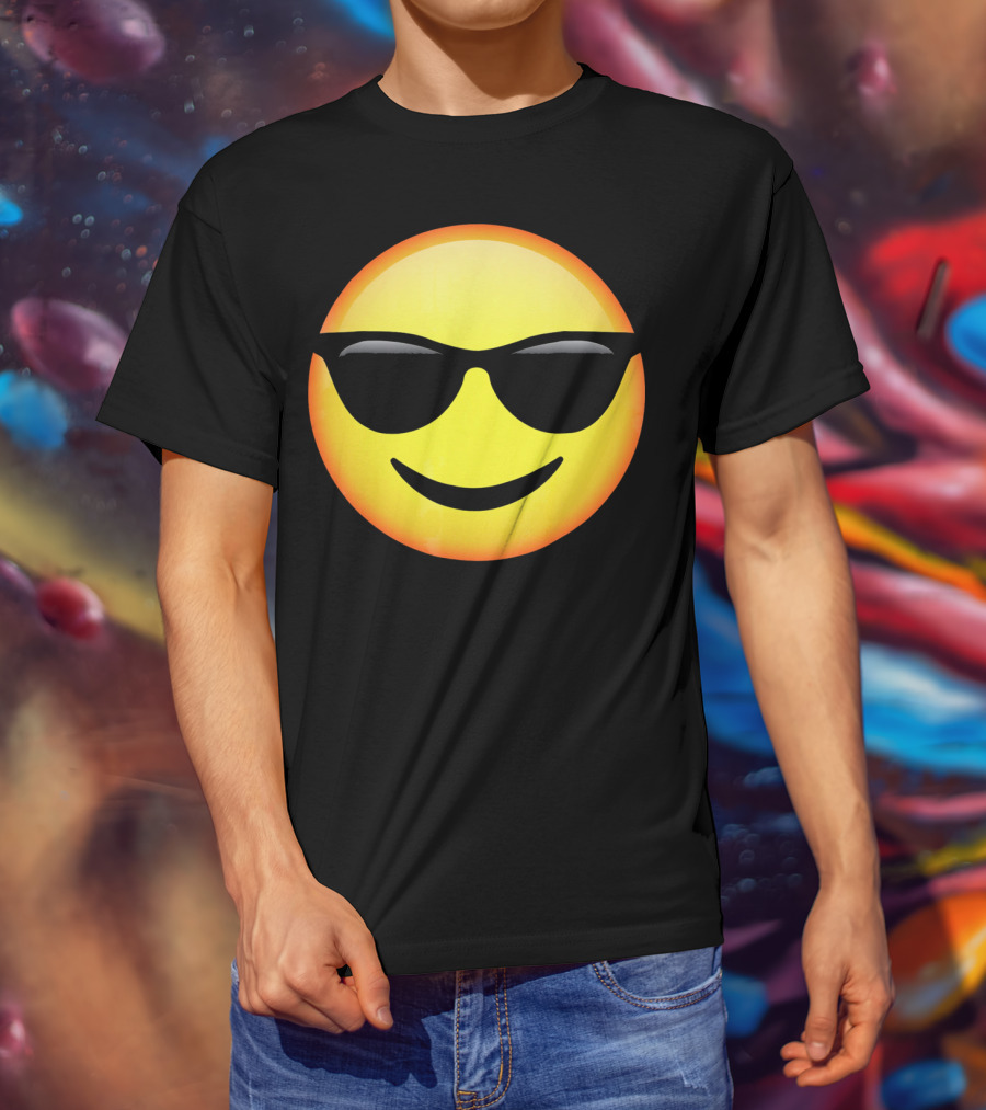 HD Emoji Sunglasses Face Emoticon T-Shirt