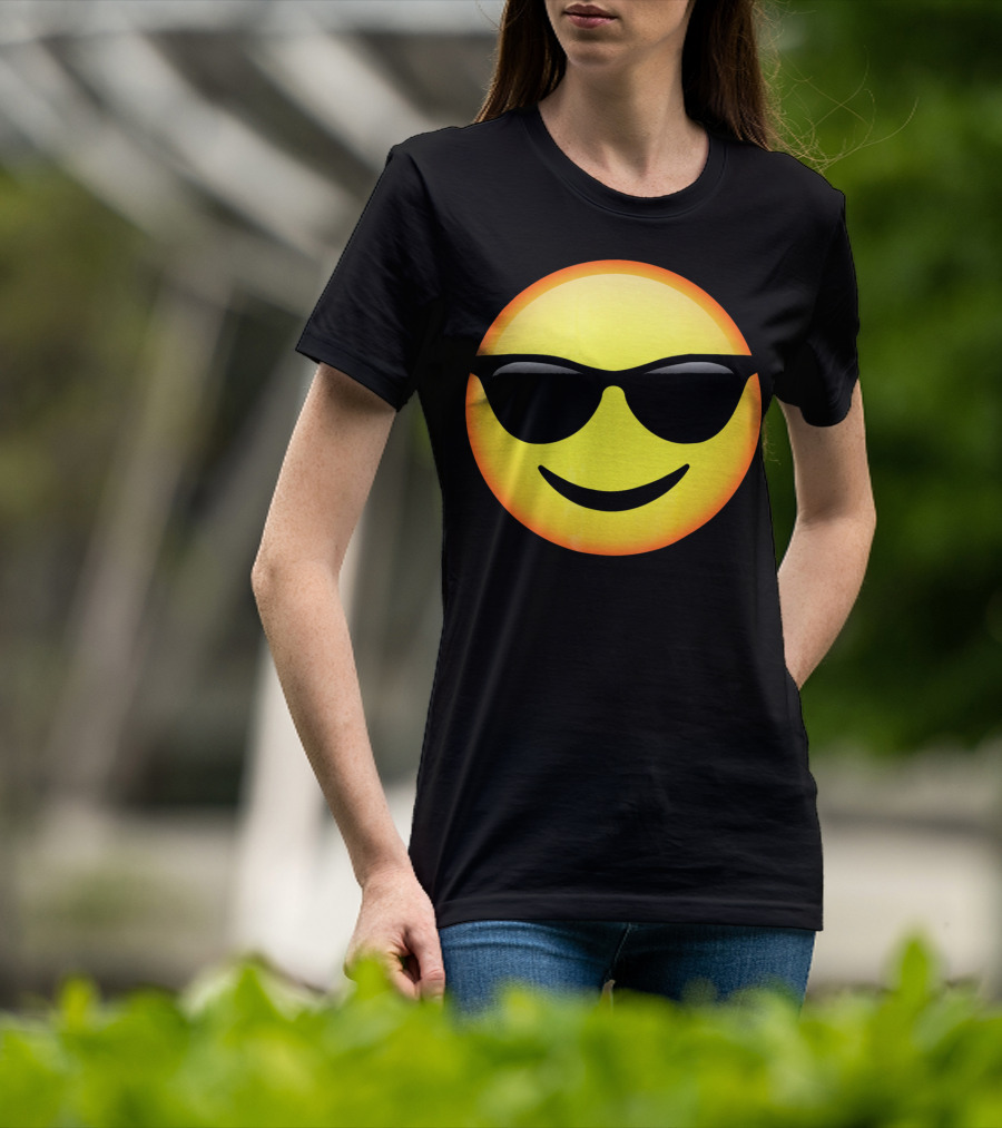 HD Emoji Sunglasses Face Emoticon T-Shirt
