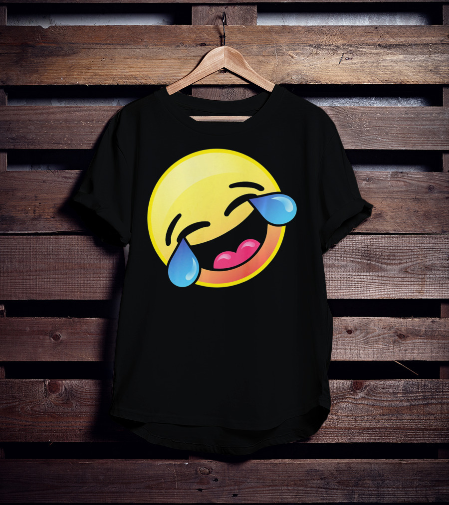 Laughing Crying Emoji Cute LOL Funny Expression T-Shirt