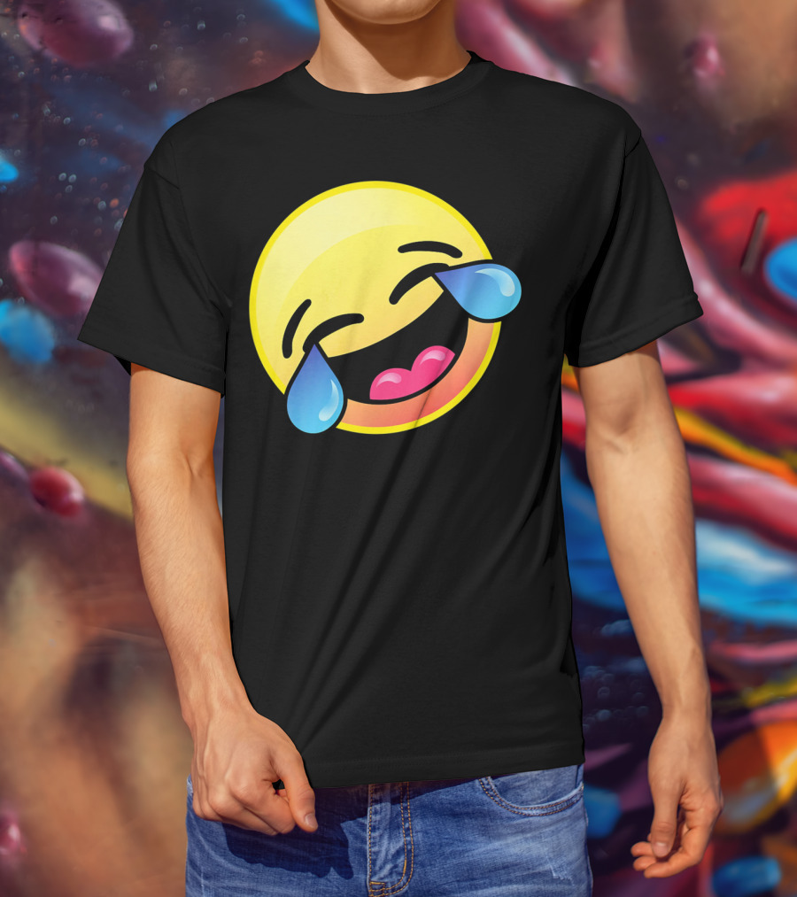 Laughing Crying Emoji Cute LOL Funny Expression T-Shirt