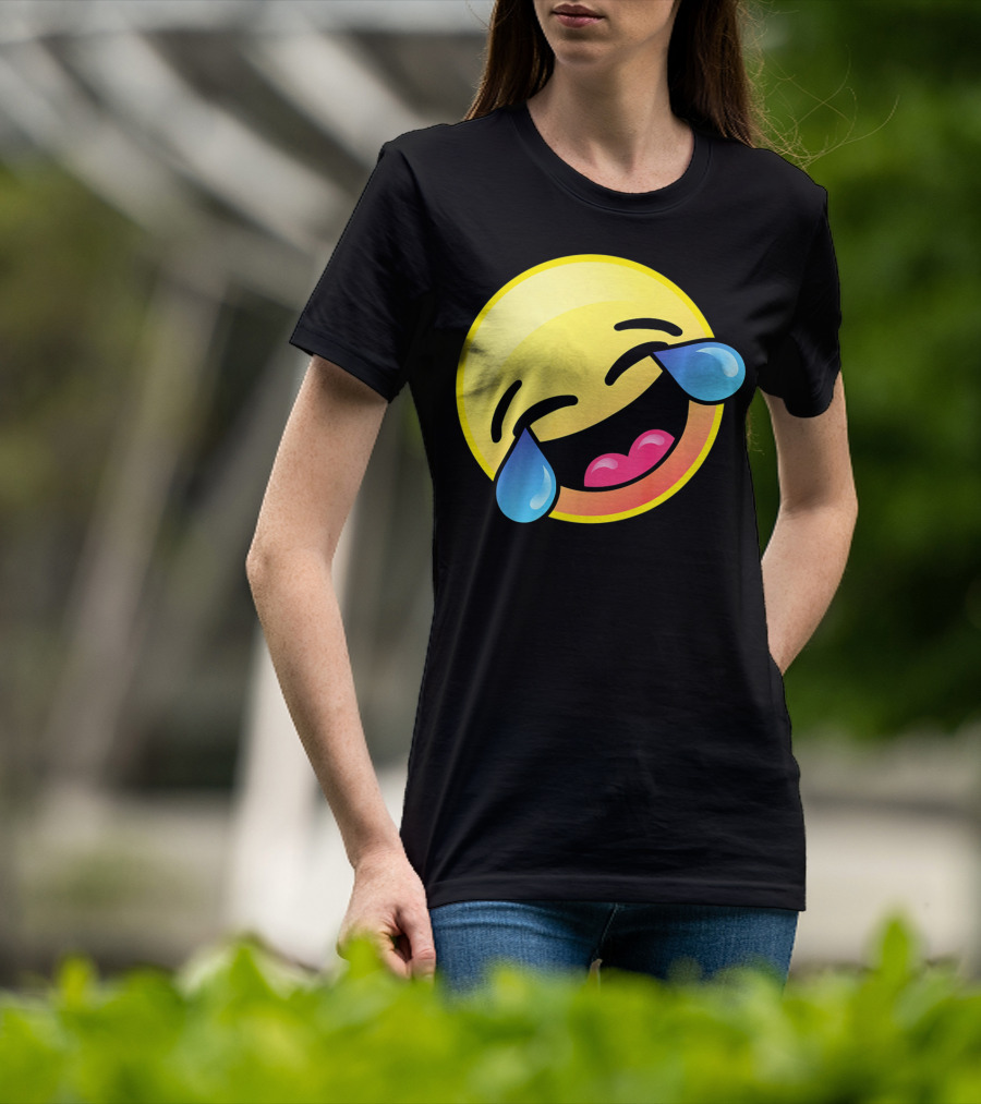 Laughing Crying Emoji Cute LOL Funny Expression T-Shirt