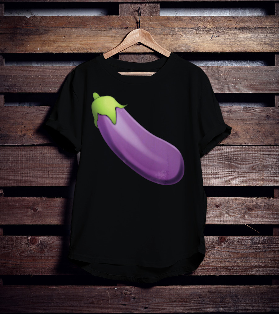 EmojiTees Bold Eggplant Emoji Weiner T-Shirt