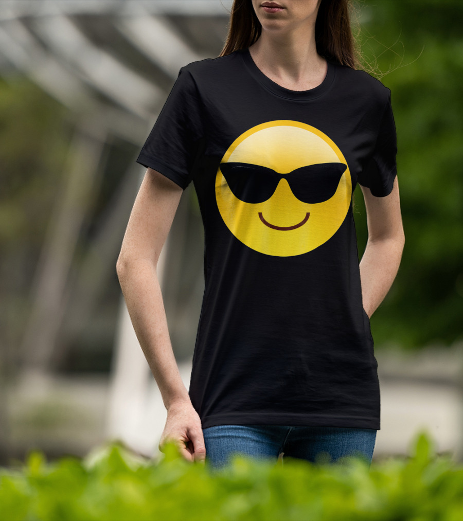 Cool Smiley Sunglasses Emoji Shades T-Shirt