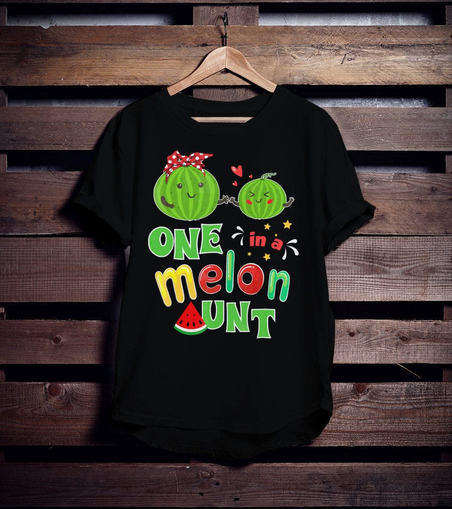One In A Melon Aunt Watermelon Summer Tropical T-Shirt