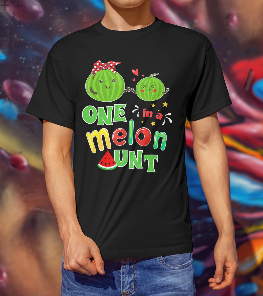 One In A Melon Aunt Watermelon Summer Tropical T-Shirt