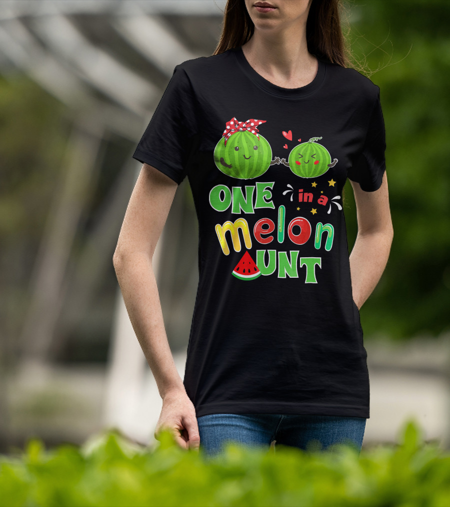 One In A Melon Aunt Watermelon Summer Tropical T-Shirt