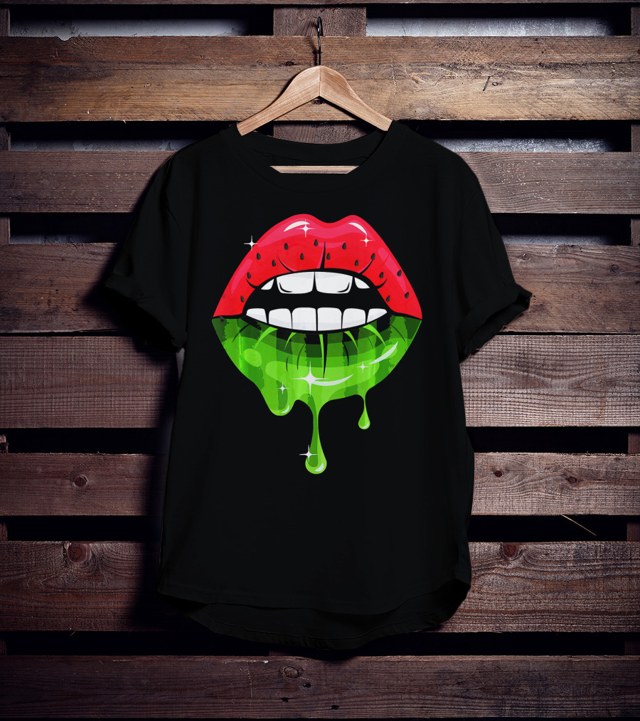 Watermelon Lip Dripping Summer Fruits T-Shirt