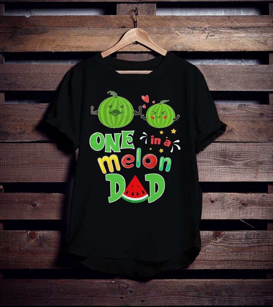 One In A Melon Dad Watermelon Summer Tropical T-Shirt
