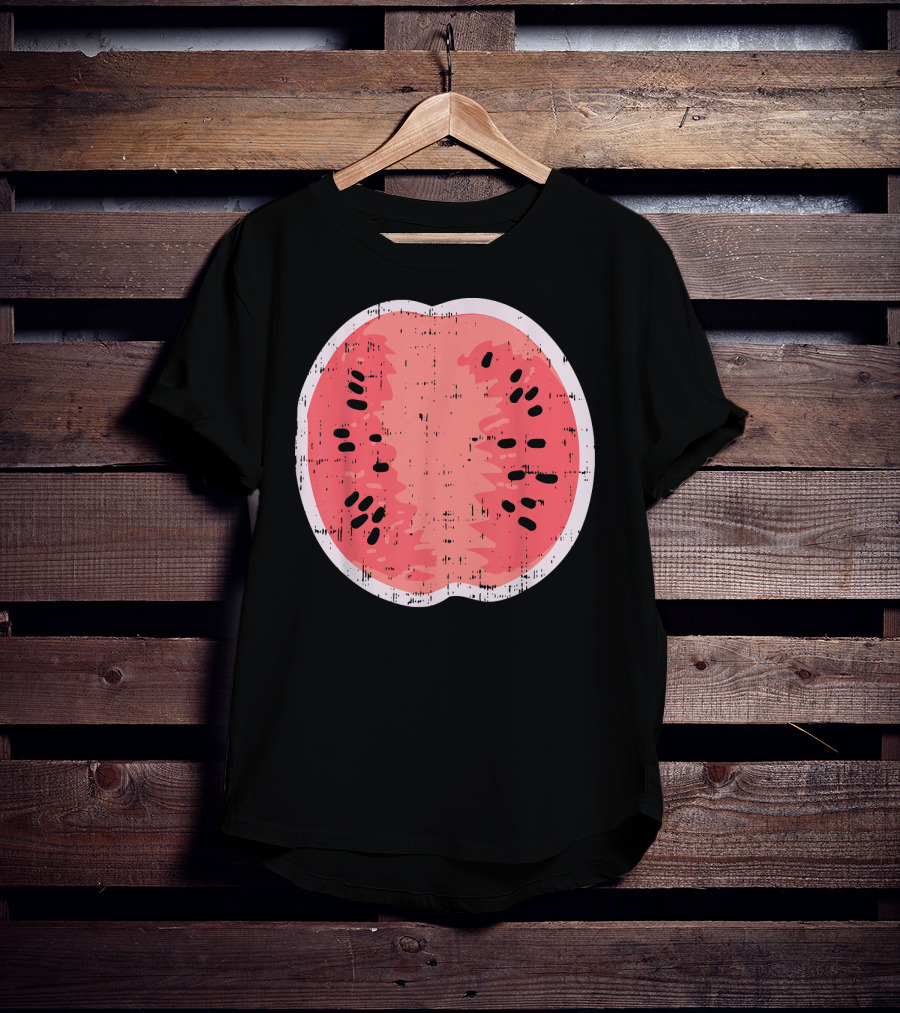 Watermelon Funny Fruit Lazy DIY Easy Food T-Shirt