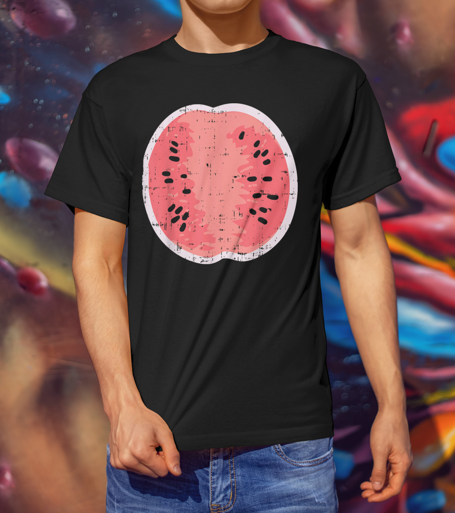 Watermelon Funny Fruit Lazy DIY Easy Food T-Shirt