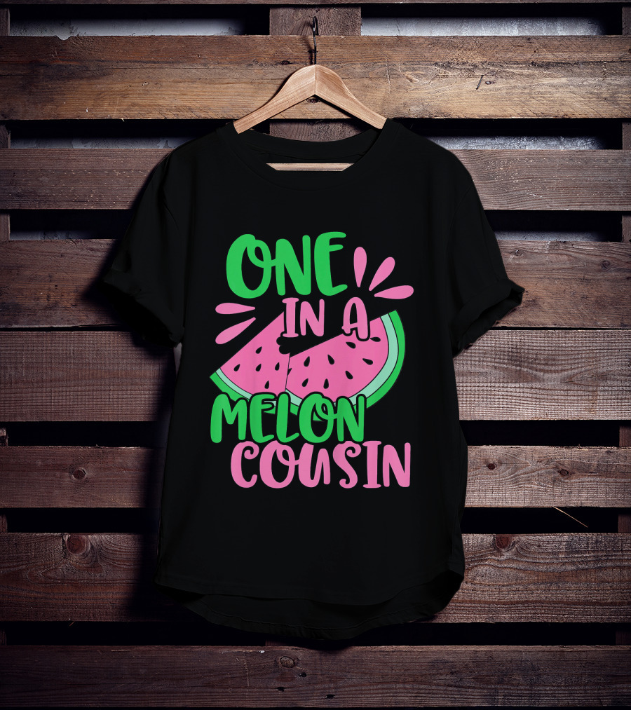 One In A Melon Cousin Kids Cute Watermelon T-Shirt