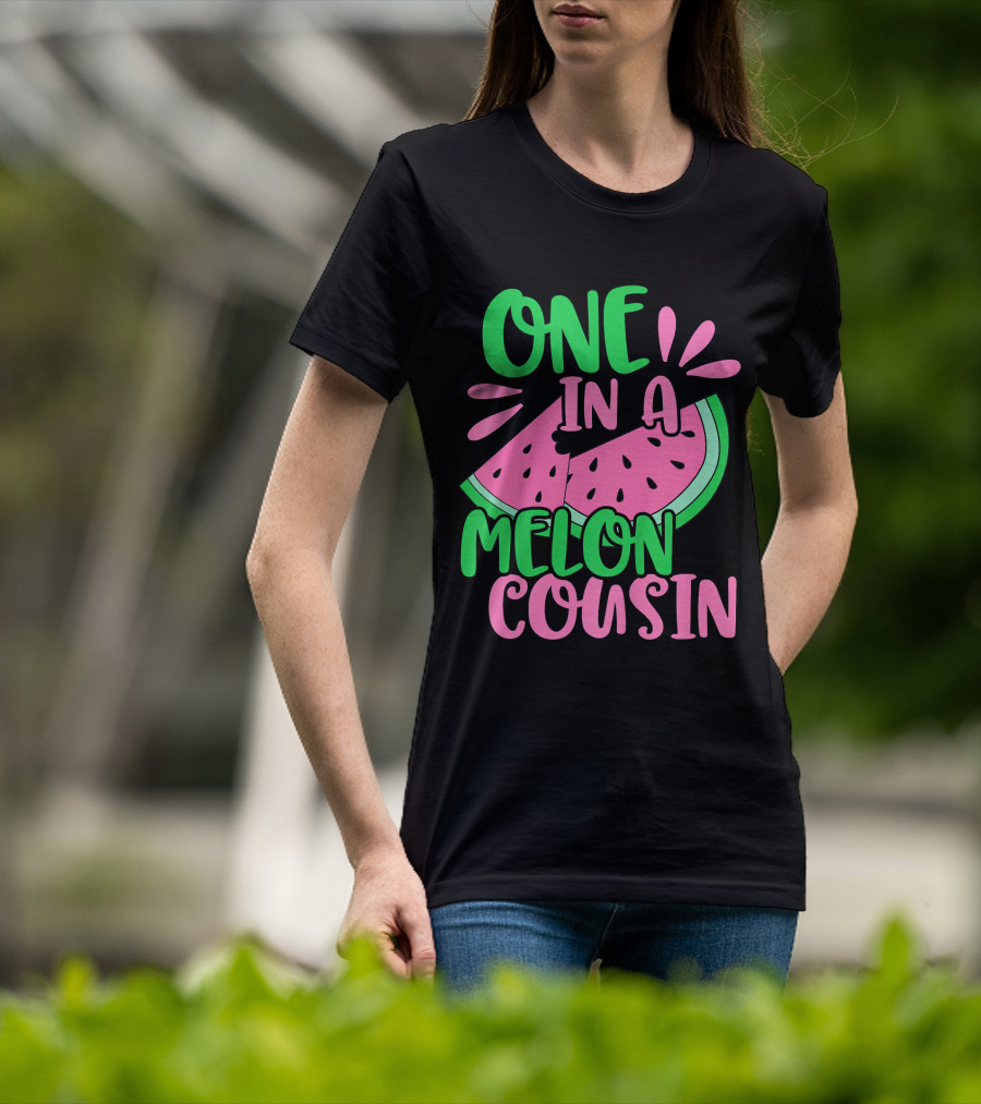 One In A Melon Cousin Kids Cute Watermelon T-Shirt