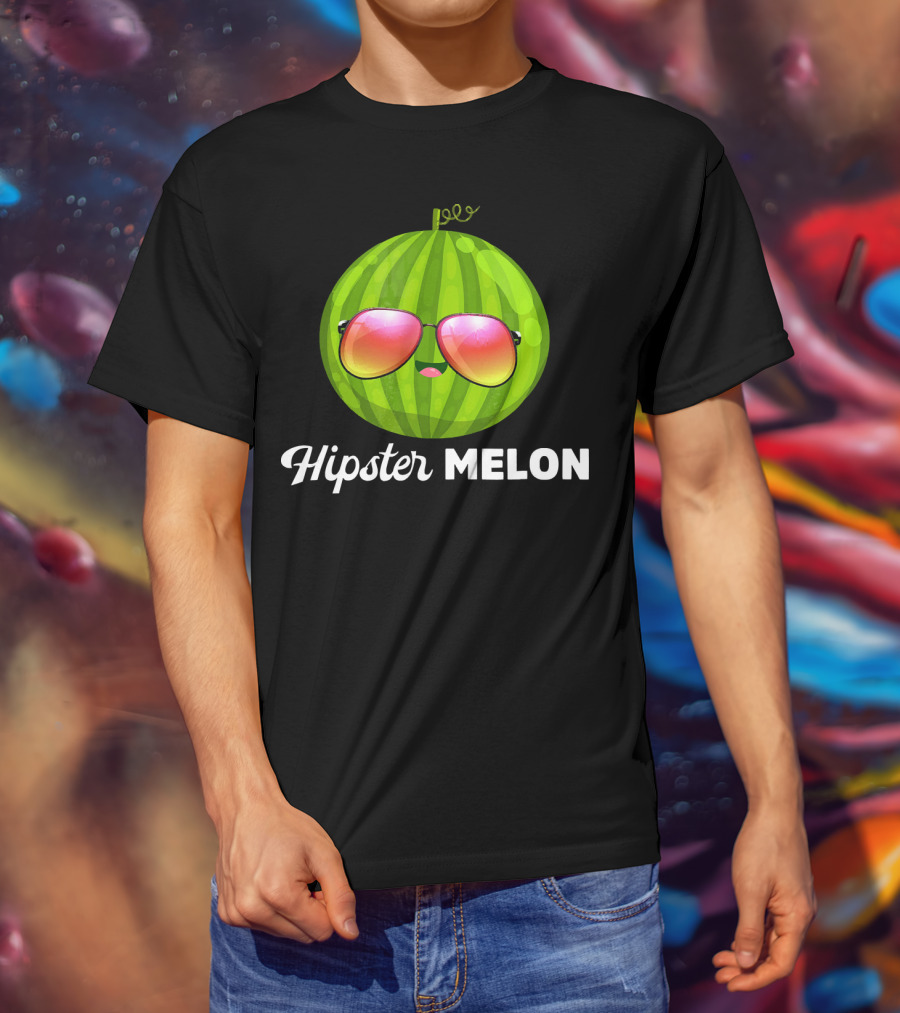 Hipster Melon Sunglasses T-Shirt