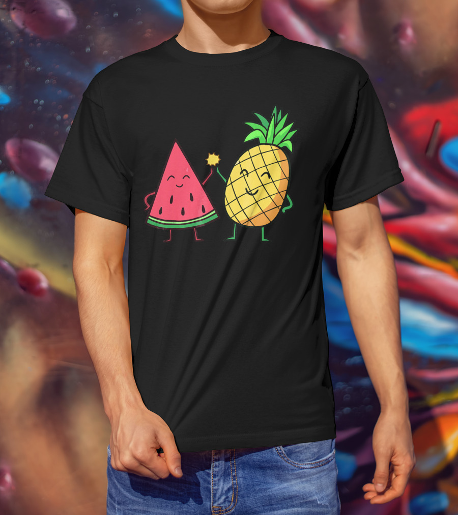 Watermelon Pineapple Friendship High Five T-Shirt