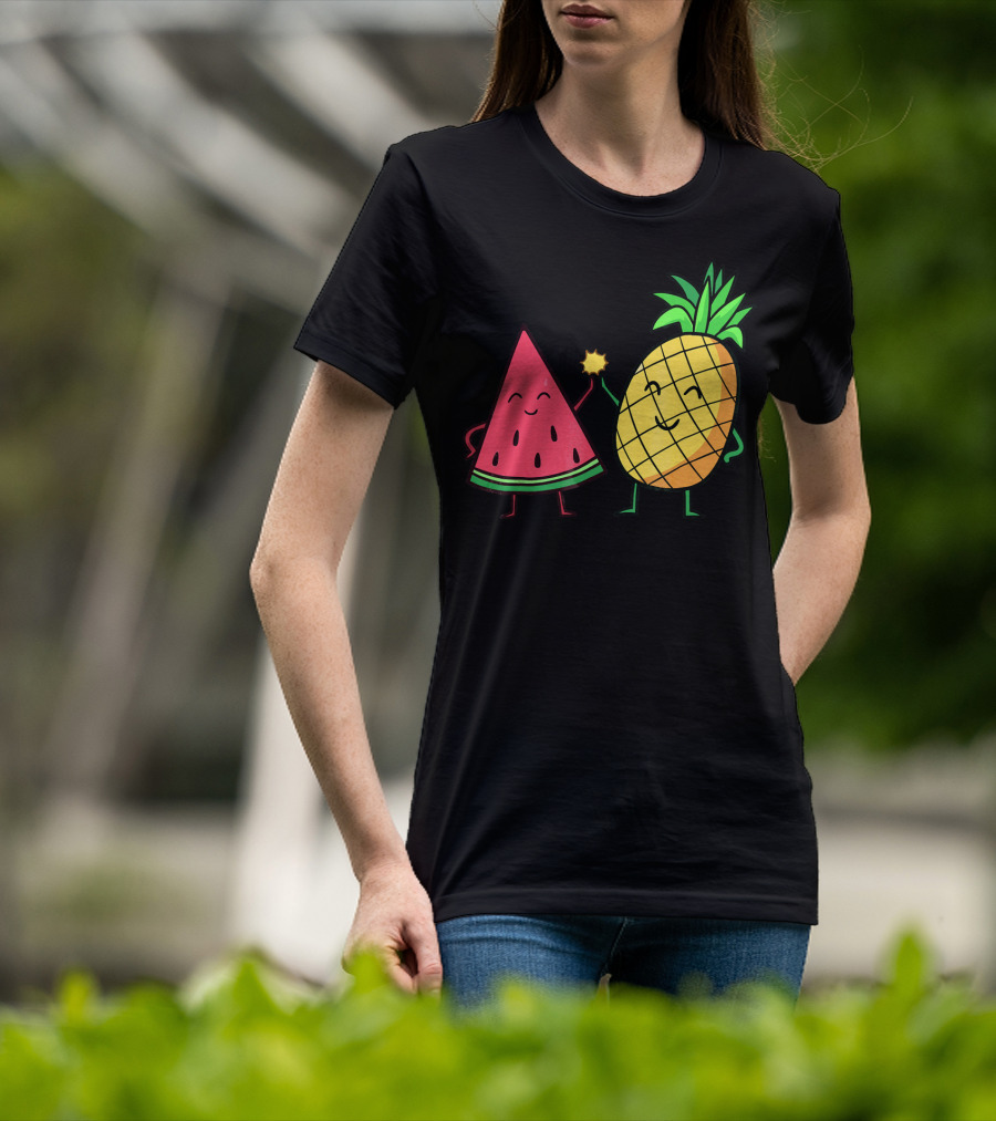 Watermelon Pineapple Friendship High Five T-Shirt