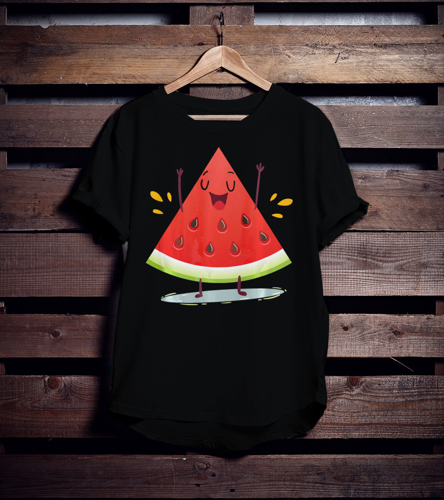 Happy Dancing Watermelon Slice With Joyful Seeds T-Shirt
