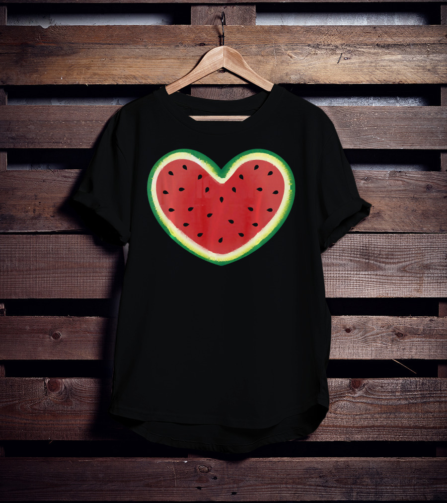 Watermelon Heart Summer Picnic I Love T-Shirt